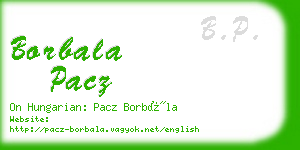 borbala pacz business card